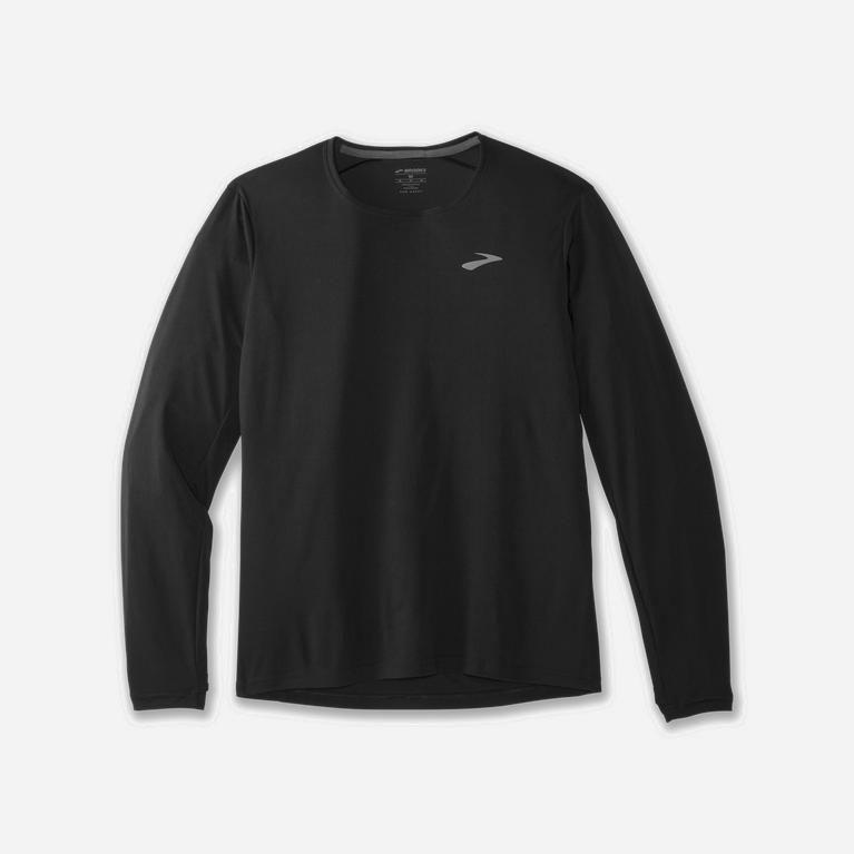 Brooks Atmosphere NZ - Men's Long Sleeve Running Shirt - Black (09478-TDKA)